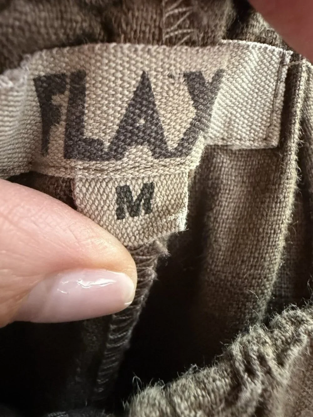 Vintage FLAX brown 100% linen pull-on elastic lagenlook city shorts M comfy